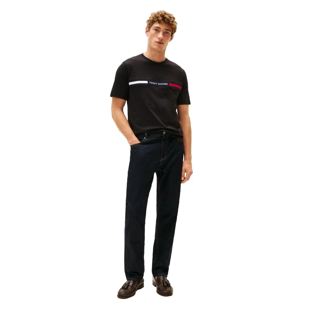 Tommy Hilfiger Men's Big & Tall Chest Insert Short Sleeve T-Shirt Black 3XLT NWT